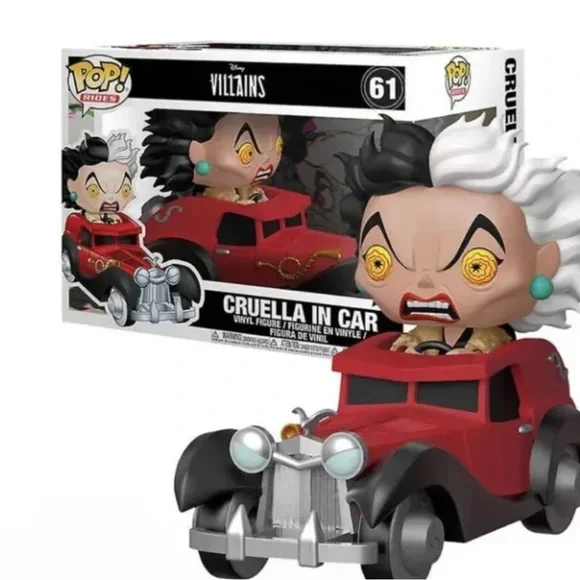 Funko rides 61 Disney Villains
-Cruella in Car (HT Esclusive ) - Picture 9 of 9